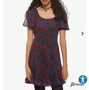 Hell Bunny roses & skulls dress